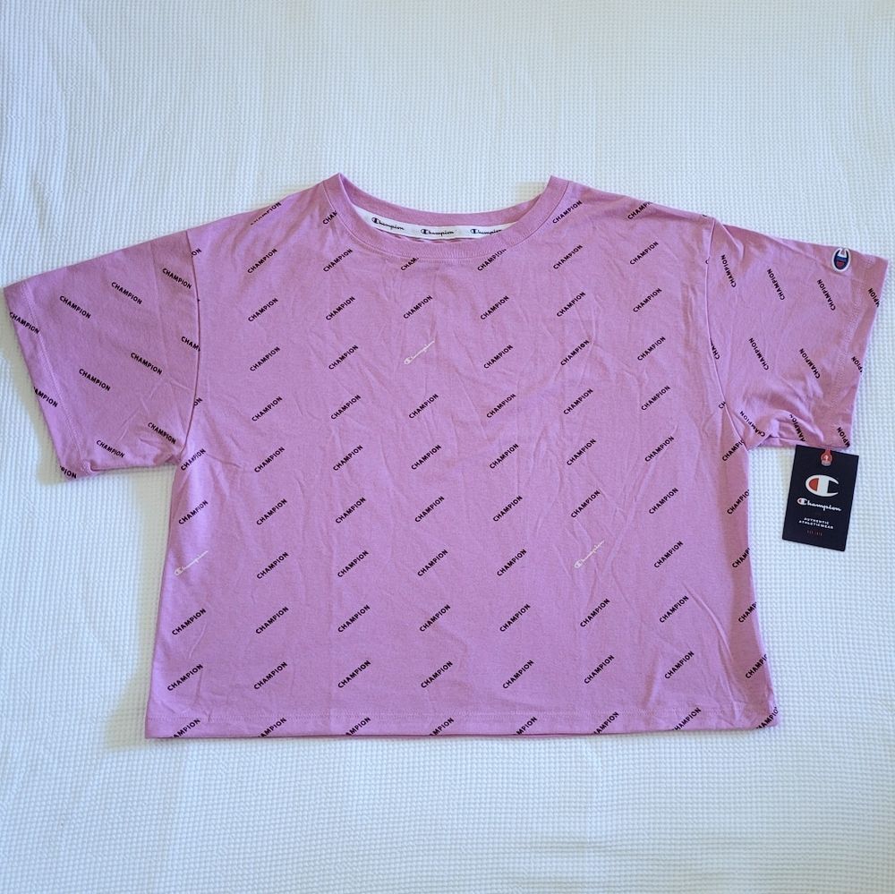Champion🏆Cropped Lavender Logo Tee👕 - NWT